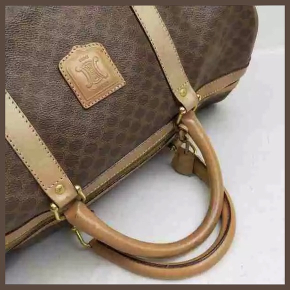 CELINE Macadam Pattern Boston Bag with Padlock Key - Picture 8 of 11